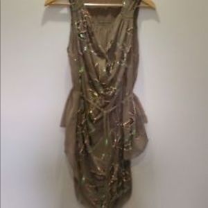 All Saints olive green embellished dress size 8
